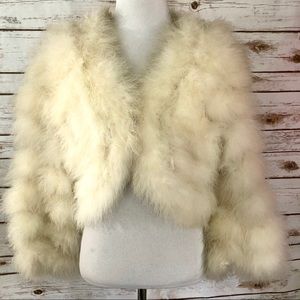 Glamorous Vintage White Feather jacket